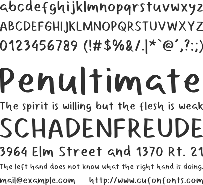Camellio font preview