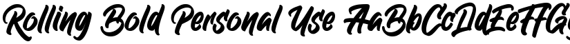 Rolling Bold Personal Use font