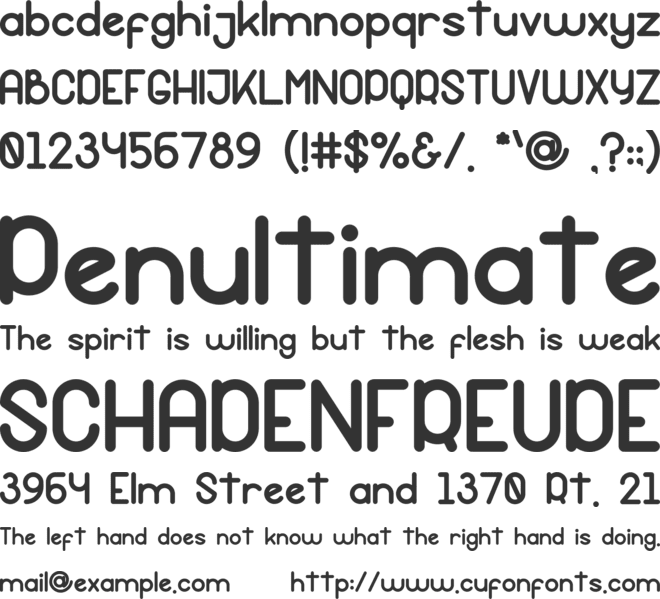 Hymala font preview