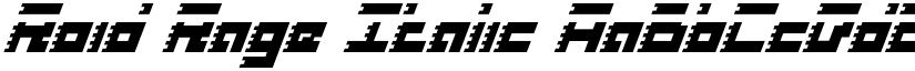 Roid Rage Italic font