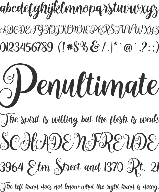 Charming Couple font preview