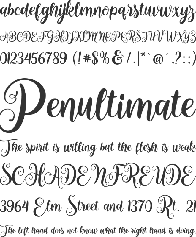 Charming Couple font preview
