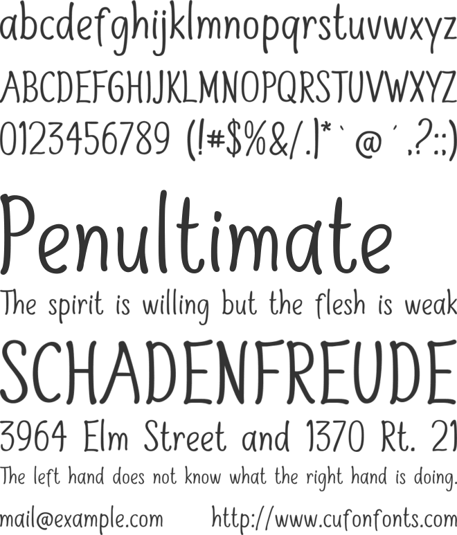 Sweet Iced Coffee font preview