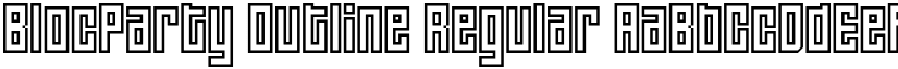 BlocParty Outline Regular font