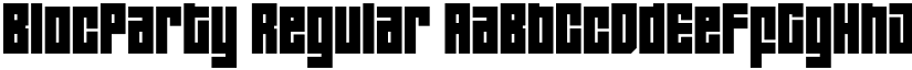 BlocParty Regular font