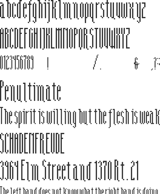 afternoon font preview