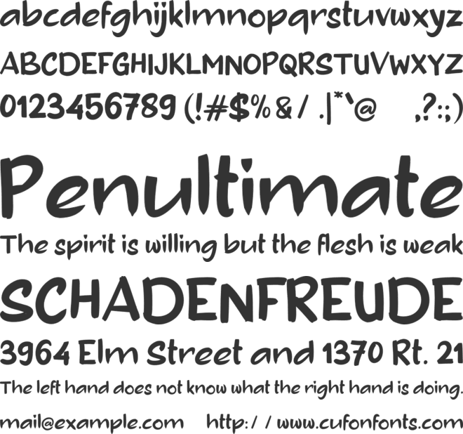b Benae font preview