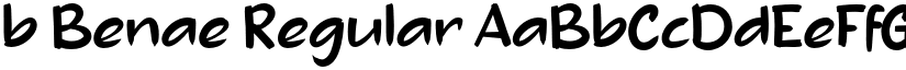 b Benae Regular font