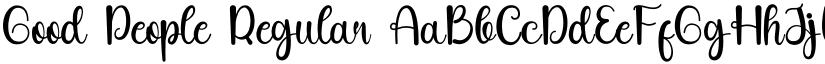 Good People Regular font