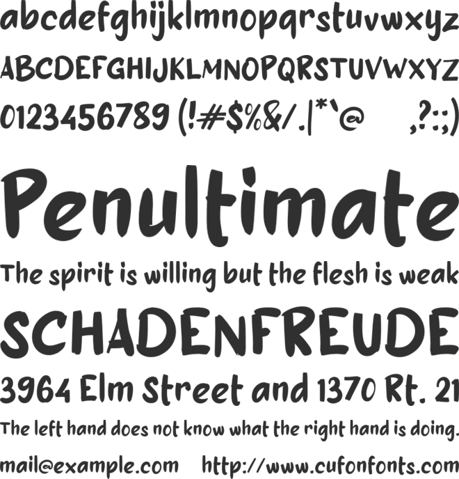 b Beshary font preview