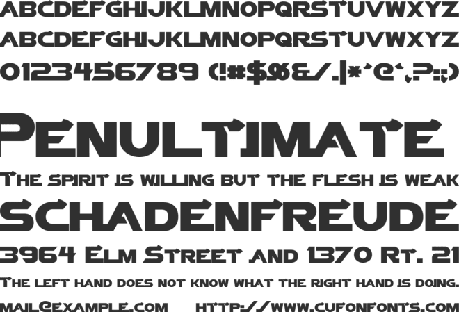 Vector Sigma font preview