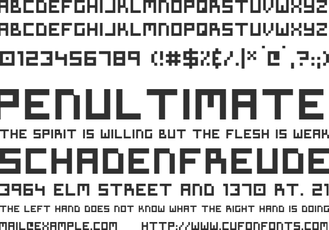 Symtext font preview
