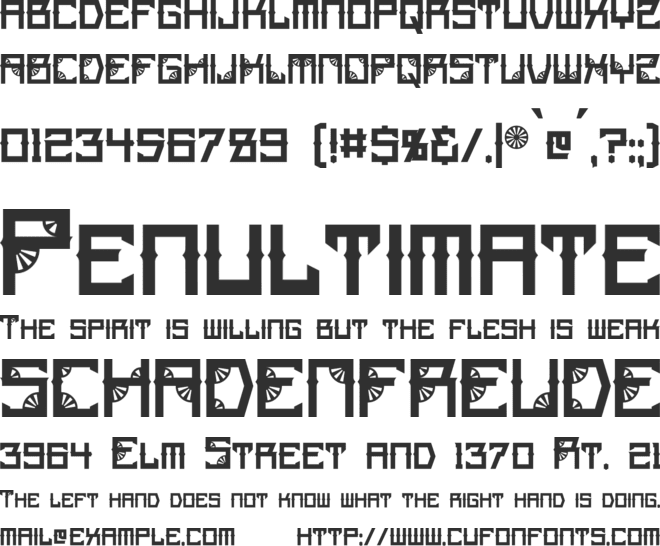Steamwheel font preview