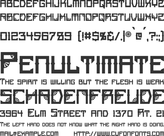 Steamwheel font preview
