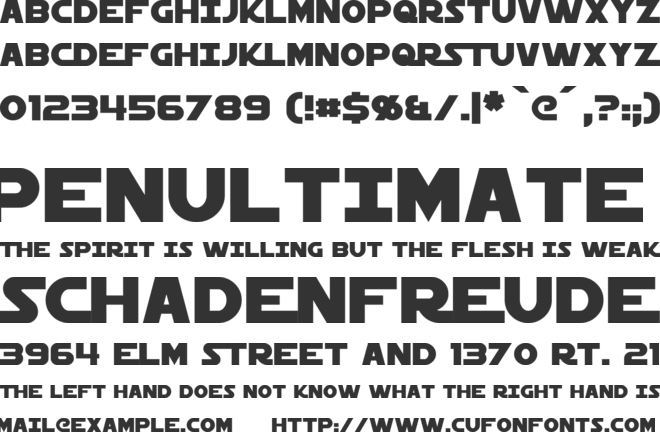 Starkiller font preview