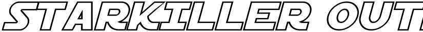 Starkiller Outline Italic font