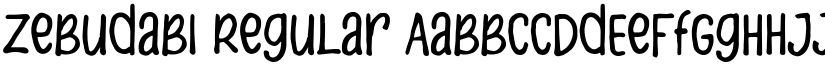 Zebudabi Regular font