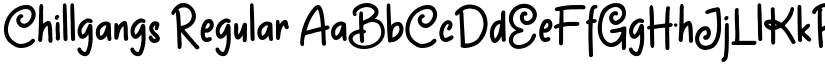 Chillgangs Regular font