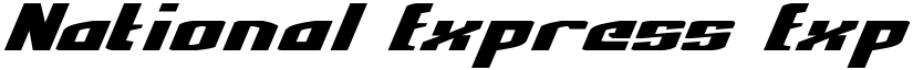 National Express Exp Italic font