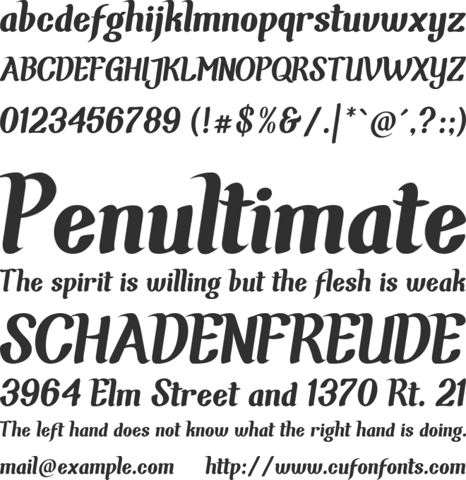 Chunky Wally font preview