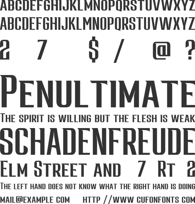 Morington font preview