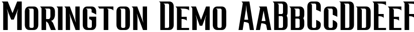 Morington Demo font
