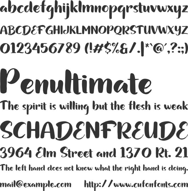 Bundhers font preview