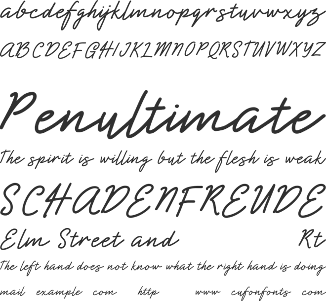 Shearlight font preview