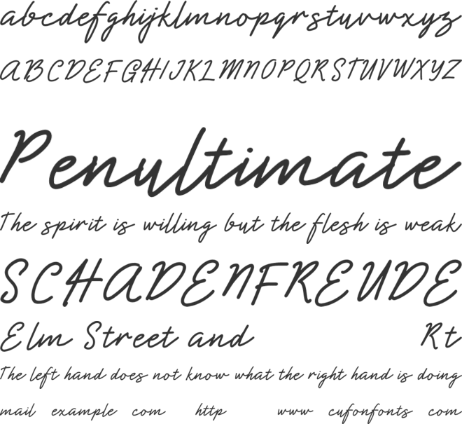 Shearlight font preview