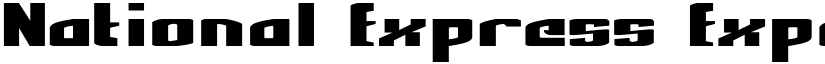 National Express Expanded font