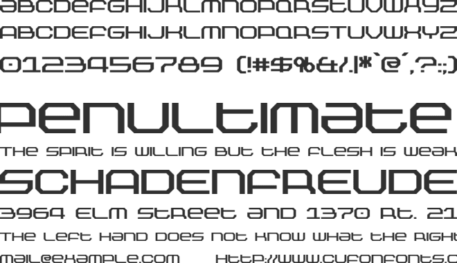 Outland font preview
