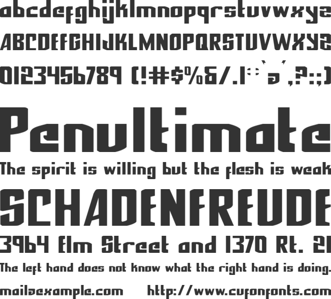 National Express font preview