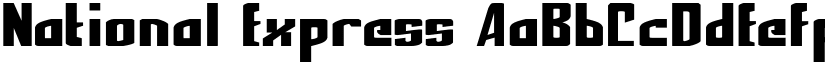 National Express font