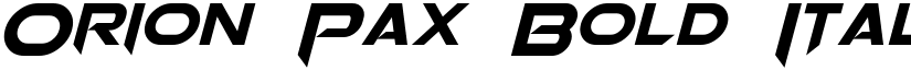 Orion Pax Bold Italic font