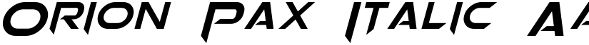 Orion Pax Italic font