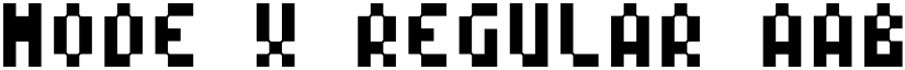 Mode X Regular font