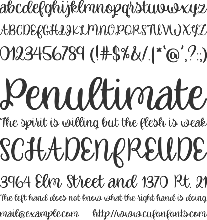 Cute Little Sheep font preview