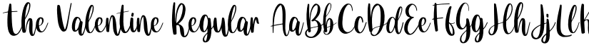 The Valentine Regular font