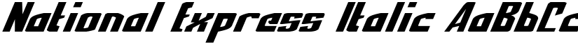 National Express Italic font
