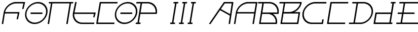 Fontcop III font