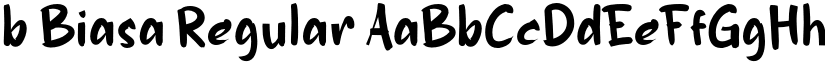 b Biasa Regular font