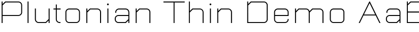 Plutonian Thin Demo font