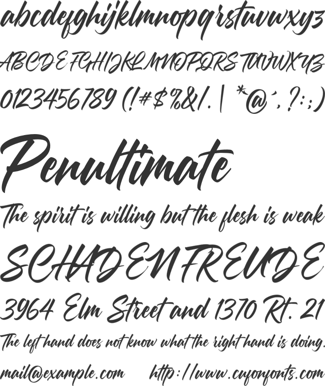 Morning Glory font preview