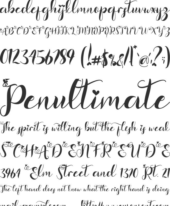 Bethlove font preview