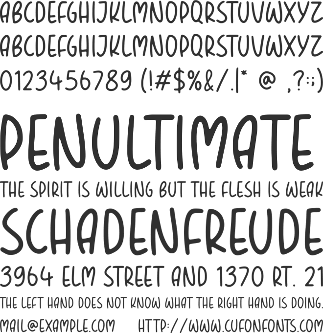 BOUNTIES font preview