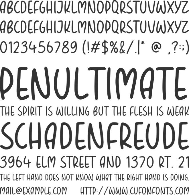 BOUNTIES font preview