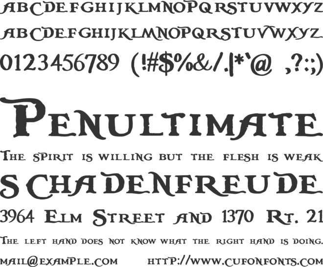 thedarkestpearl font preview