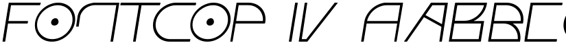 Fontcop IV font