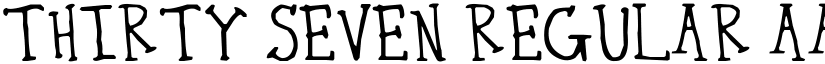 Thirty Seven Regular font
