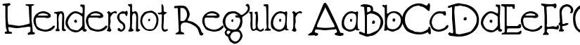 Hendershot Regular font